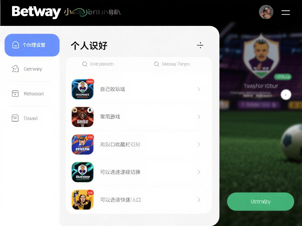 合理设置个人偏好：betway小导航允许玩家设置常