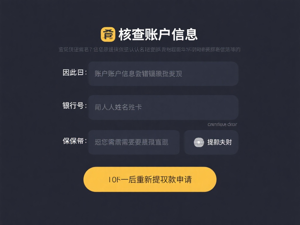 核对账户信息
如果是因为账户信息出错而导致提现失